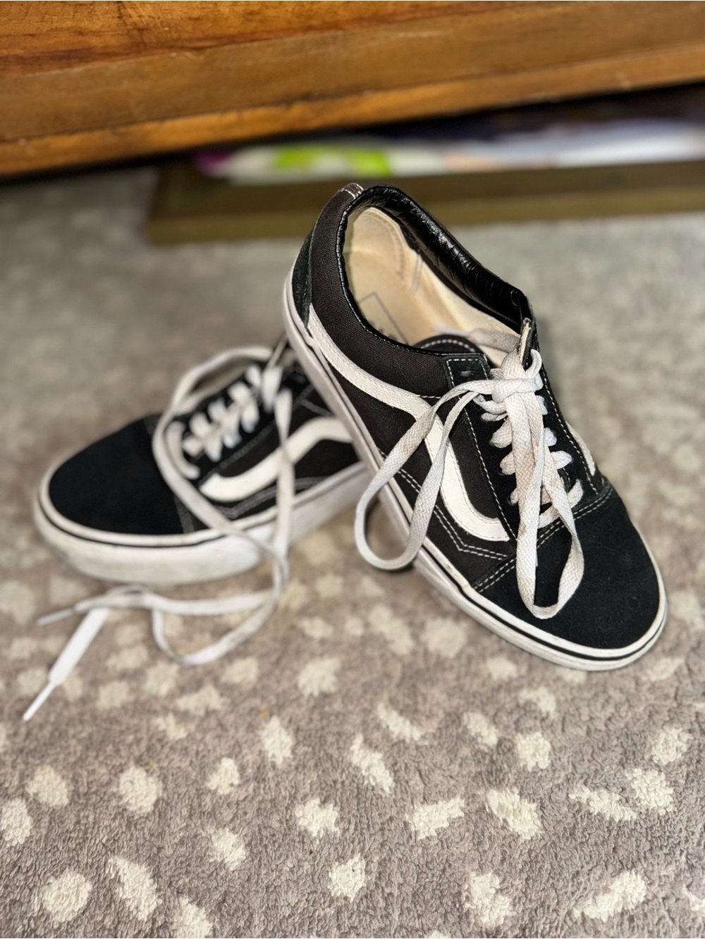 Classic Black & White Low-Top Skate Sneakers VANS
